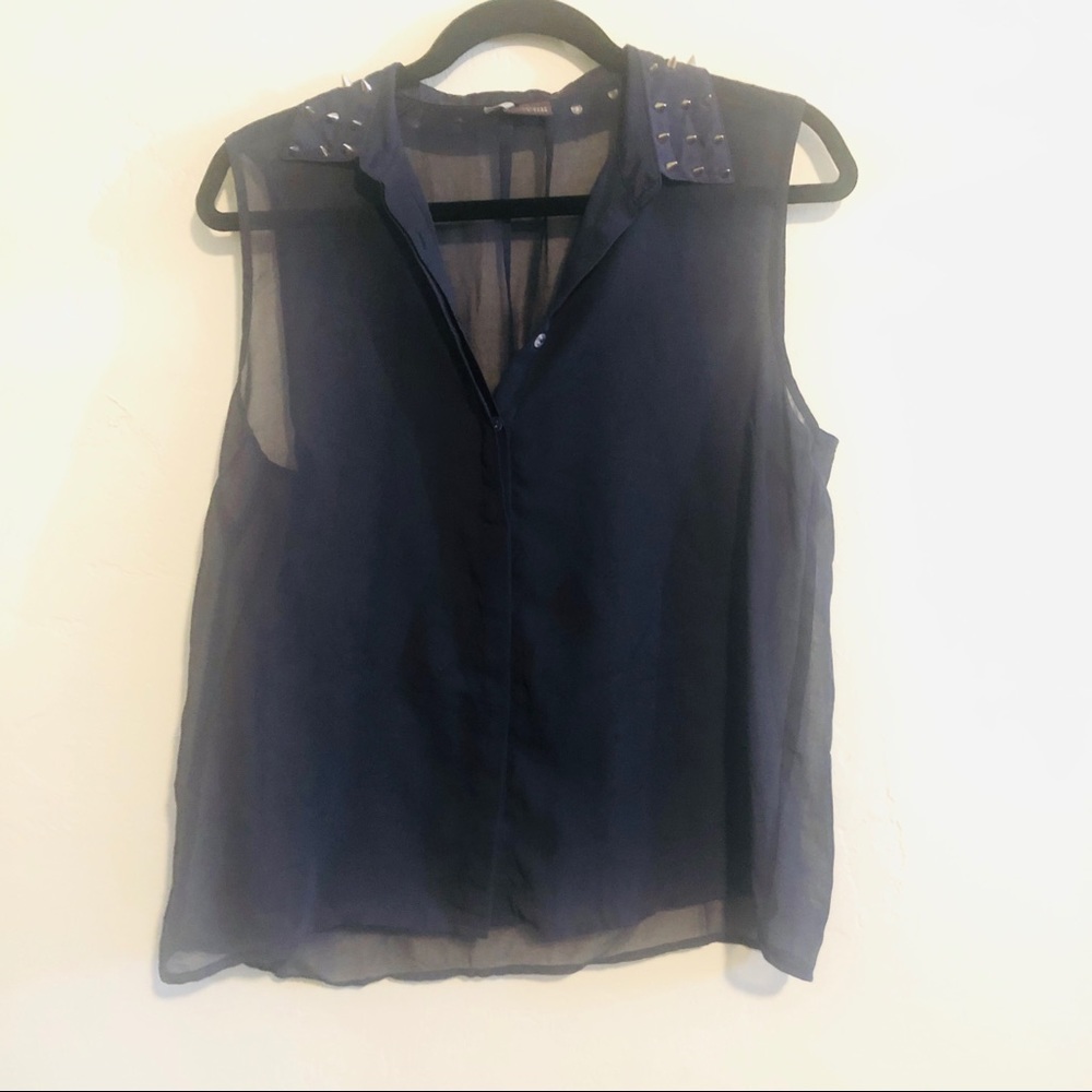 Studded tank top blouse